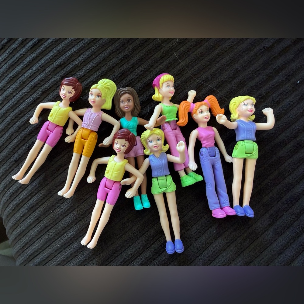 vintage McDonald's Polly Pocket dolls from the early 2000s